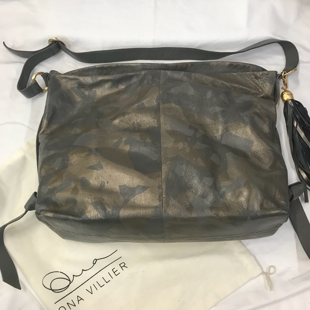 Ona Villier Vesuvius Hobo Bag in Grey Sombra
